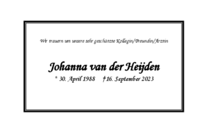 Trauer J.v.d.Heijden