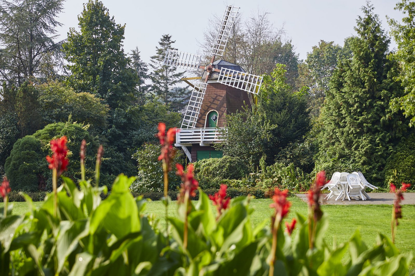 Park mit Mühle