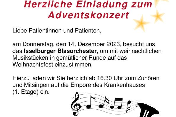 Aushang Adventskonzert