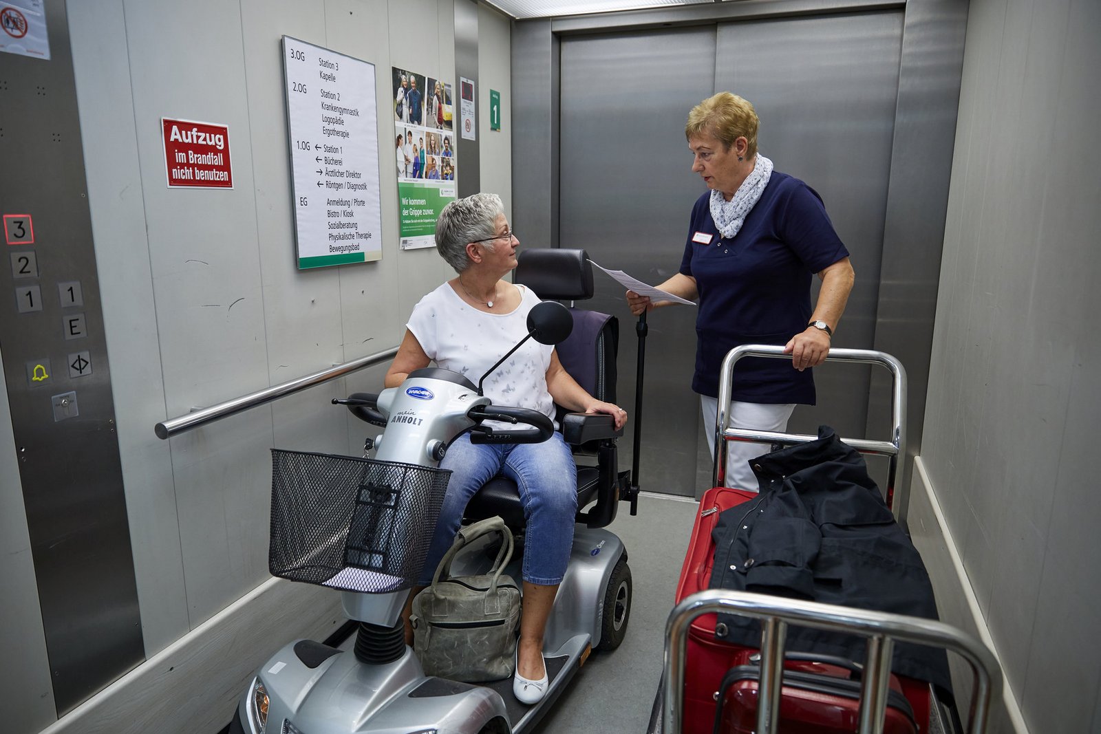 Begleitung zum Zimmer